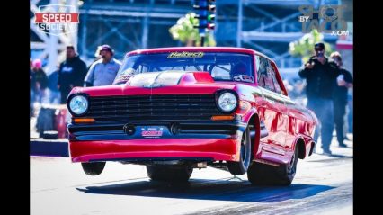 Team Boddie Racing Lifting the Tires Halfway Down The Track!