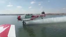 This Guy Says Hell To The Flight Plan… Skips Across The Water Like a Boss