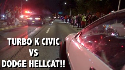 Turbo K Civic Hatch vs HellCat Challenger With a $ 4,000 POT