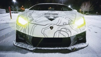 800HP Lamborghini Drifting In The Snow! *Merry Christmas*