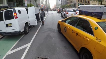 Guy Got Sick of People Disrespecting the Bike Lane, So He Stepped Up his Horn Big Time!