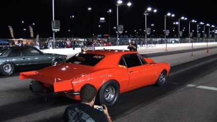 Photo Finish Drag Race – First Gen Camaro vs G-Body!