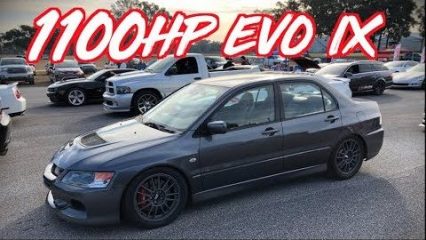 1100HP Sequential Evo IX goes 190mph – 55psi of BOOST!