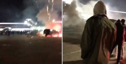 Dodge Charger Gets Roasted On New Years Eve When Fireworks Get Launched From The Trunk