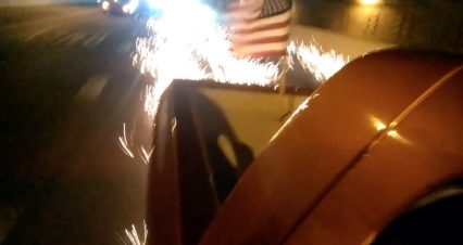 Slammed Trucks Throwing Sparks Like Mad! That Can’t Be Good For The Roads!