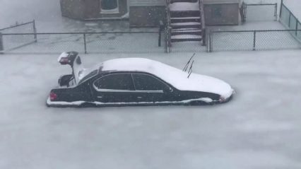 As if Flooding Wasn’t Bad Enough, These Cars Got Frozen in an Iceberg