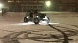 Beast Of a Jeep Doing Monster Donuts In The Snow!