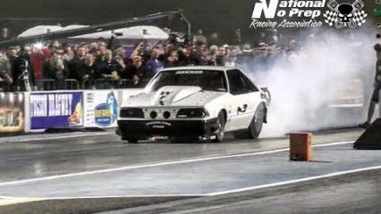 Death Trap Chuck vs The Unicorn Nitrous chevy at Tucson Street Outlaws No Prep