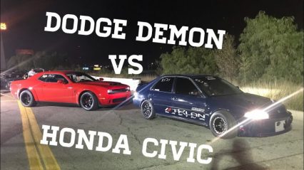 Dodge Demon VS 860HP Honda Civic (1320 Action)