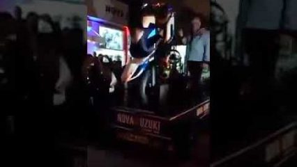 Girl With ZERO Throttle Control Blows Up a Wheelie Simulator