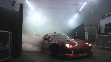 No Better Way To Ring In The New Year Than A Massve INDOOR Burnout!