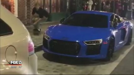 Skateboarder Skids Across Hood of Audi R8, Owner and Police Track Him Down