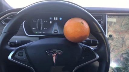 Tesla Driver Tricks the Autopilot Safety System with an Orange