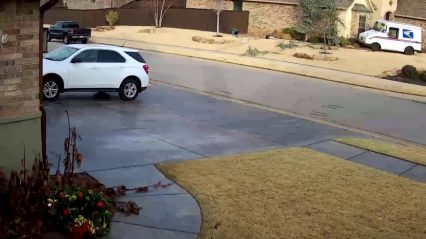 That Is a Bad Day At Work… Mailman Gets Flung Out of His Truck