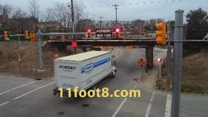The 11foot8 Bridge Strikes Again, Peels Back Truck’s Top!