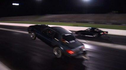 The BEATER BOMB -vs- Rotary Powere Bola De Humo RX7! Huge Wheelie!