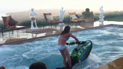 This Guy Knows How to Party… Jet Ski Backflips in the Pool