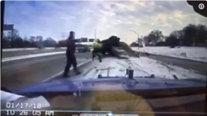 Tow Truck Driver Escapes Death After Wild Crash All Caught On Dash Cam