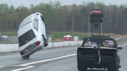 Turbo Mustang Almost Backflips at Piedmont Dragway!!