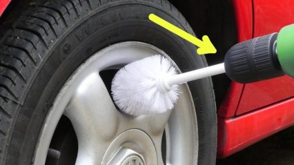 What Can It Clean? Drill & Toilet Brush Car Care Hack