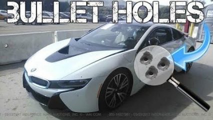 $100,000 BMW i8 Totaled Due to a Couple of Bullet Holes