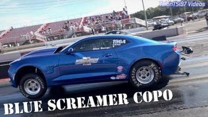 Blue Screamer III…. The 8 Second Wheels Up COPO CAMARO