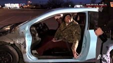 Cops Pull Suspicious Driver Over After They Notice Him Driving Around in Cold with No Doors or Fenders!