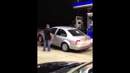 Guy Gets His Car Repo’d While Putting Gas In…