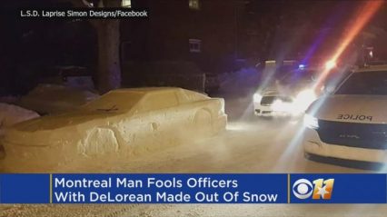 Man Fools Cops With Car Made Of Snow, Gets Fake Parking Ticket