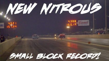 Ron Rhodes Sets New Small Block Nitrous Record On 275s At Lights Out 9! 4.38 1/8th Mile!