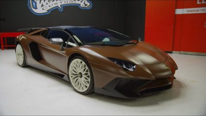Travis Scott’s Lambo Decked out in… Brown?
