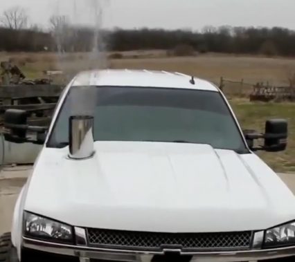 Why Did This Guy Just Dump Water Down His Truck’s Exhaust Stack?