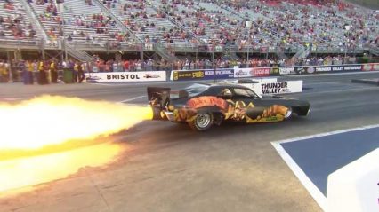 Check Out The Insane Black Pearl Jet Funny Car on the Track in Bristol!