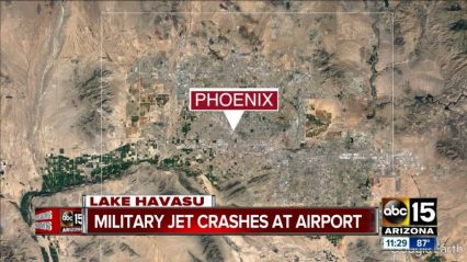 F16 Fighter Jet Crashes at Lake Havasu Airport