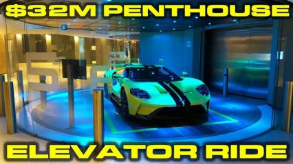 $32M Elevator ride with the 2018 Ford GT at the Porsche Design Tower
