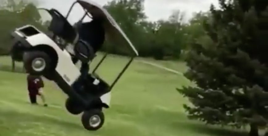 Jumping a Golf Cart Is Never a Good Idea...