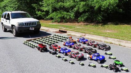 How Many RC Cars Does It Take To Pull A Real Car?