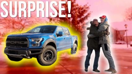 Kid Buys Dad a BRAND NEW Ford Raptor and His Reaction is Priceless