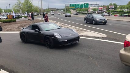 Porsche 911 Owner Goes Full Mustang And Crashes At Cars And Coffee!