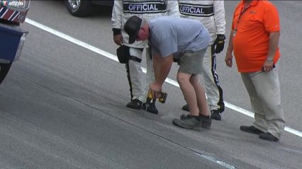 This Is Wild… Track Officials Drain Water From Under Kansas Speedway