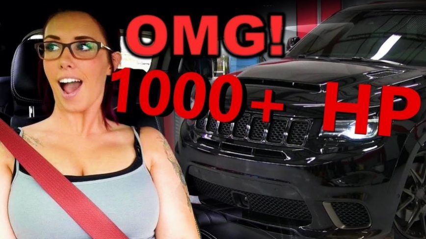 Three Girls Scream in Reaction to 1000+HP Forza Tuned Trackhawk Pulls