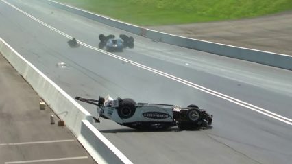 Chad Green walks away after flipping his Pro Mod