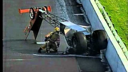 Clay Millican Does a Full Backflip in His Dragster! Crosses Finish Line On The Roof!