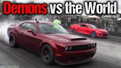 Dodge Demon Takes on EVERYTHING! Camaro ZL1, GT350, Corvettes, Much More!