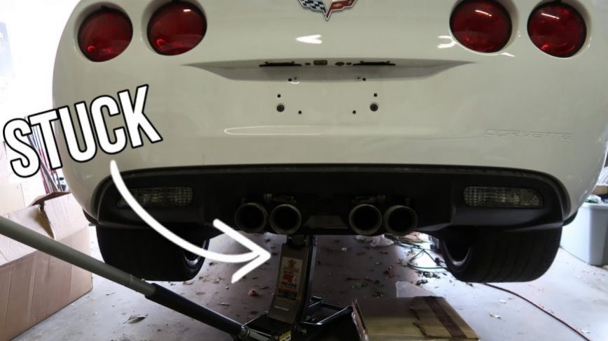How Did He Get a Harbor Freight Jack STUCK Under His Corvette?