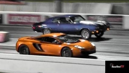 McLaren MP4-12C vs 1970 Chevelle SS 396 1/4 Mile Drag Race