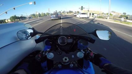 Rider Gets Hit by a Truck While Lane Splitting… Careful Out There!