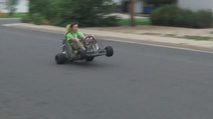This Kid’s Shopping Cart Go Kart is Crazy Fast