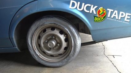 This YouTuber Made A TIRE Out Of Duct Tape… But will it work???