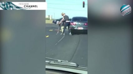 Road Rage Turns Into Highway Wrestling Match for Two Women